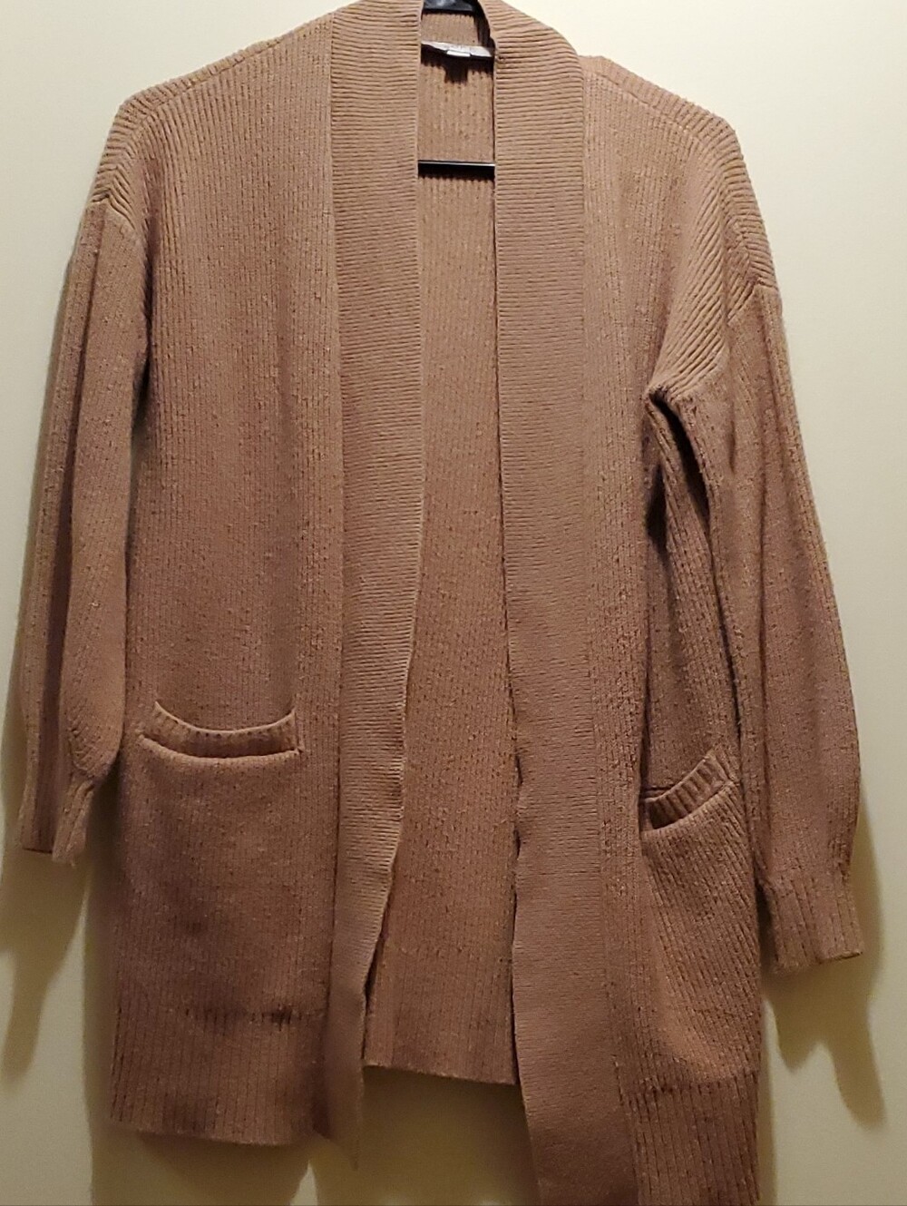 LOFT Open-Front Long Cardigan Sweater - Brown
